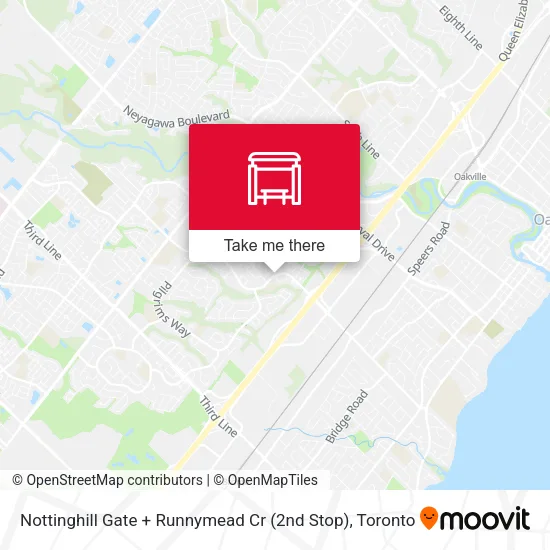 Nottinghill Gate + Runnymead Cr (2nd Stop) map