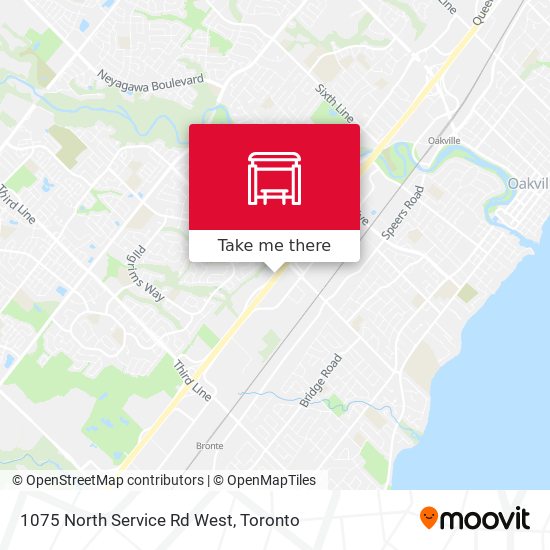 1075 North Service Rd West map