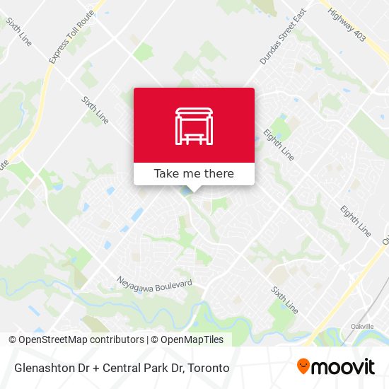 Glenashton Dr + Central Park Dr map