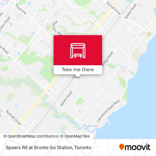 Speers Rd at Bronte Go Station map