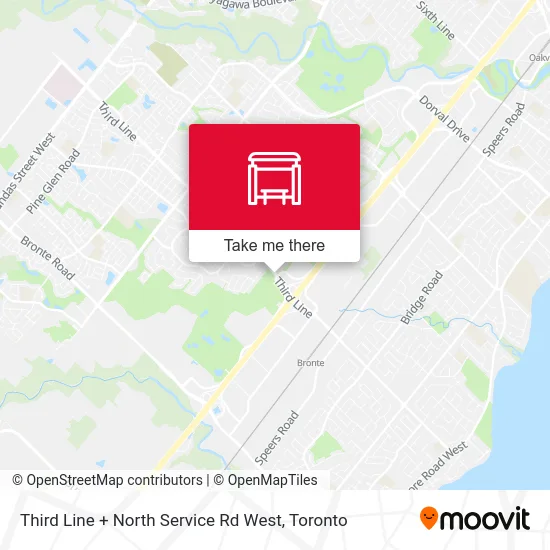 Third Line + North Service Rd West map