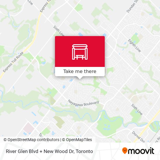 River Glen Blvd + New Wood Dr map
