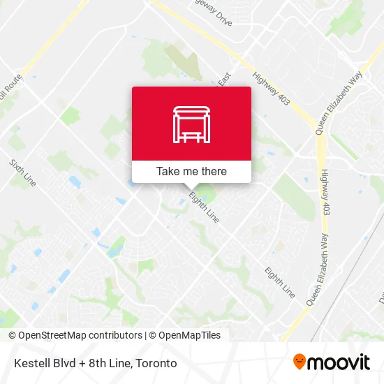 Kestell Blvd + 8th Line map