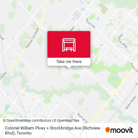 Colonel William Pkwy + Stockbridge Ave (Richview Blvd) map
