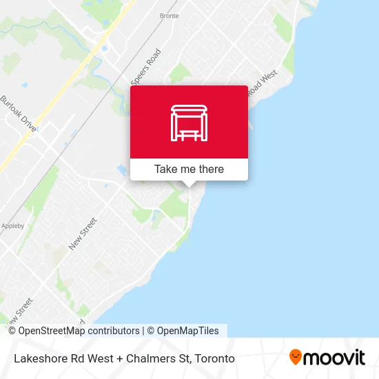 Lakeshore Rd West + Chalmers St map
