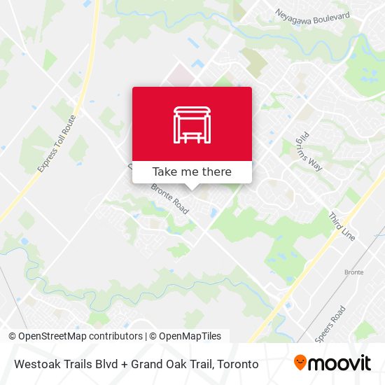 Westoak Trails Blvd + Grand Oak Trail map