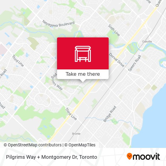 Pilgrims Way + Montgomery Dr map