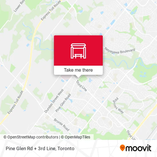 Pine Glen Rd + 3rd Line map