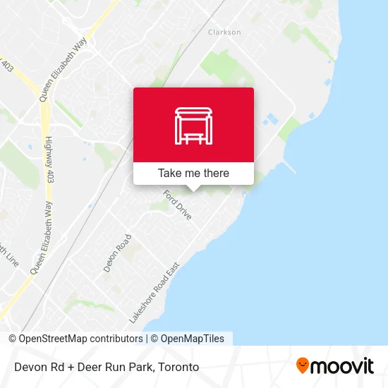 Devon Rd + Deer Run Park map