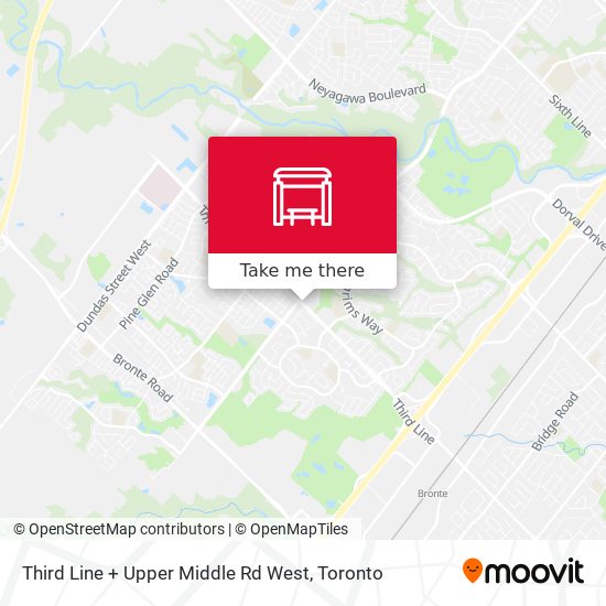 Third Line + Upper Middle Rd West map