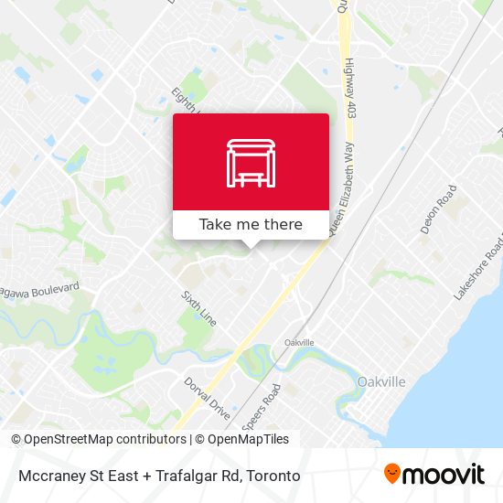 Mccraney St East + Trafalgar Rd map