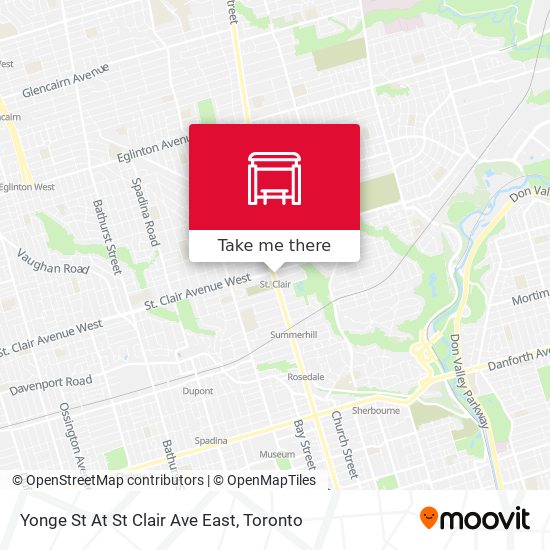 Yonge St At St Clair Ave East map