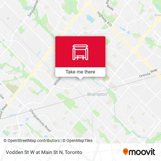 Vodden St W at Main St N map