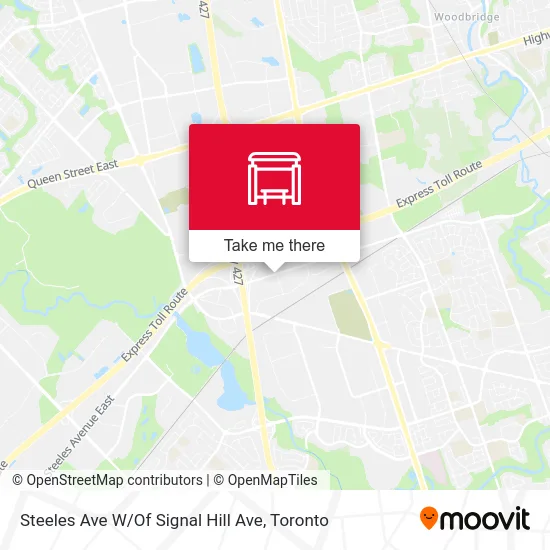 Steeles Ave W / Of Signal Hill Ave map