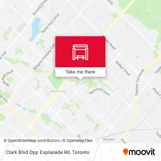 Clark Blvd Opp Esplanade Rd map