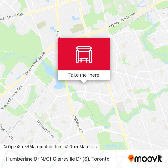Humberline Dr N / Of Claireville Dr (S) map