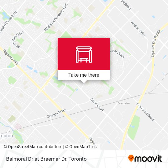 Balmoral Dr at Braemar Dr map