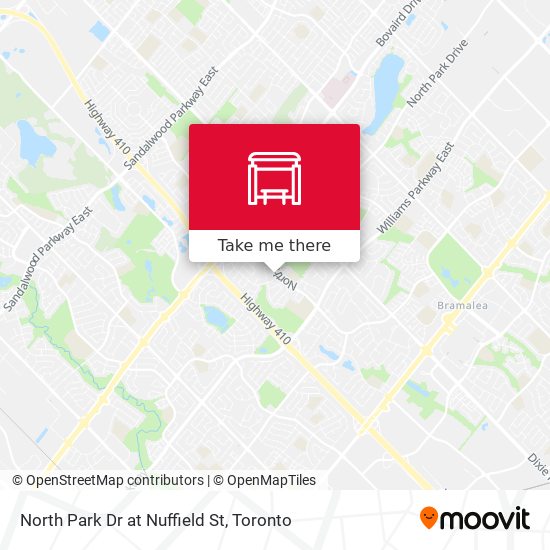 North Park Dr at Nuffield St map