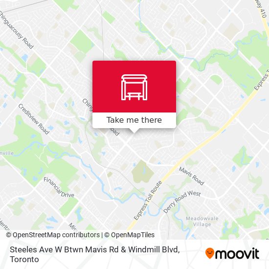 Steeles Ave W Btwn Mavis Rd & Windmill Blvd map