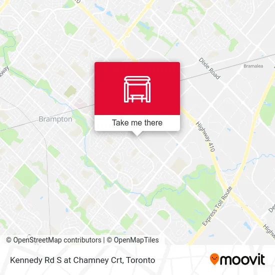 Kennedy Rd S at Chamney Crt map