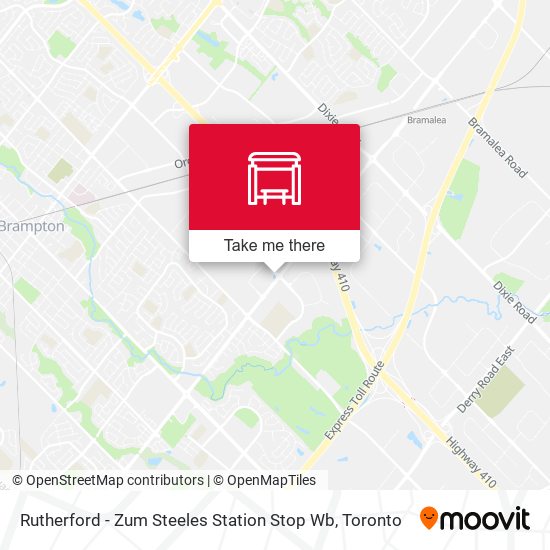 Rutherford - Zum Steeles Station Stop Wb map