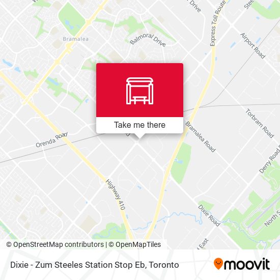 Dixie - Zum Steeles Station Stop Eb map