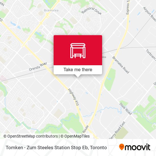 Tomken - Zum Steeles Station Stop Eb map