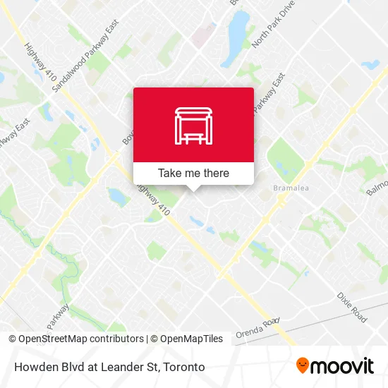 Howden Blvd at Leander St map
