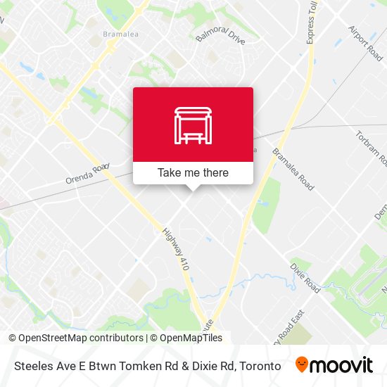 Steeles Ave E Btwn Tomken Rd & Dixie Rd map