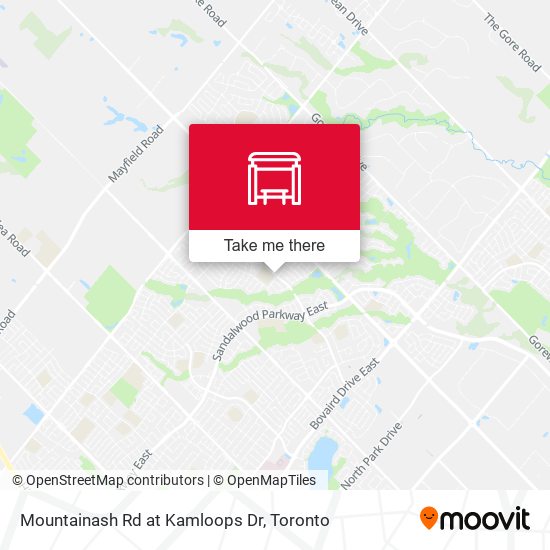 Mountainash Rd at Kamloops Dr map