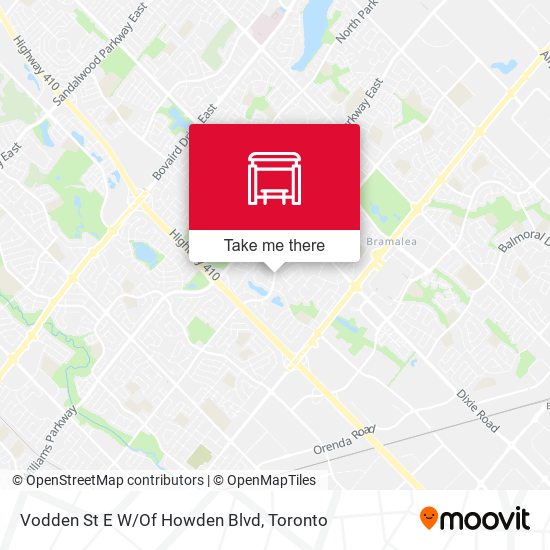 Vodden St E W/Of Howden Blvd map
