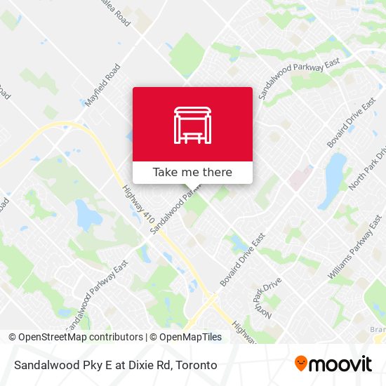 Sandalwood Pky E at Dixie Rd map
