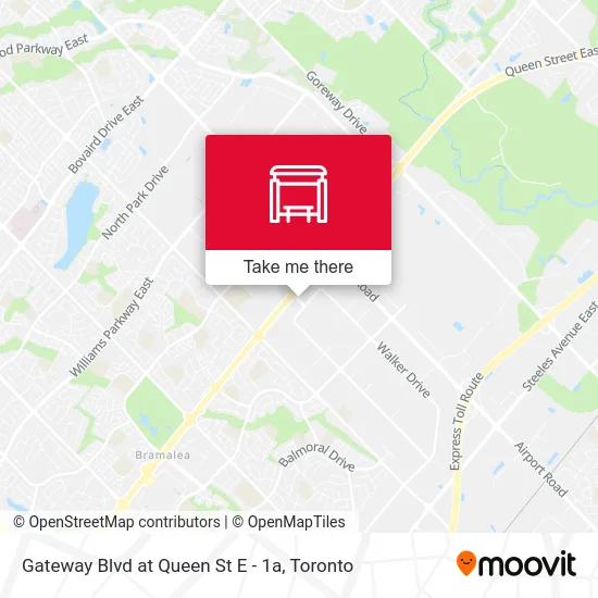 Gateway Blvd at Queen St E - 1a map
