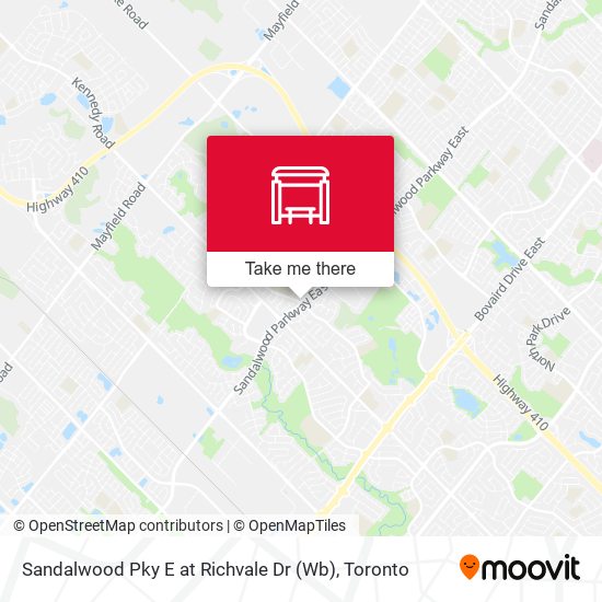Sandalwood Pky E at Richvale Dr (Wb) map