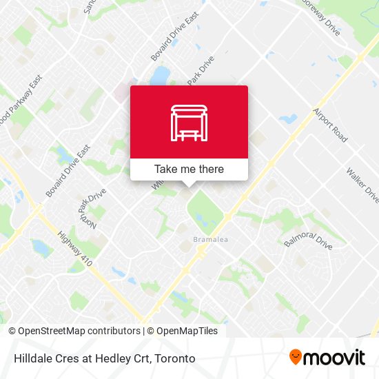 Hilldale Cres at Hedley Crt map