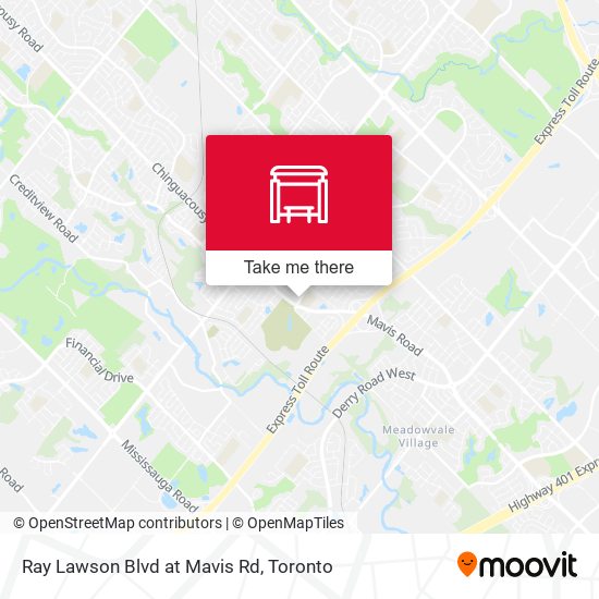 Ray Lawson Blvd at Mavis Rd map