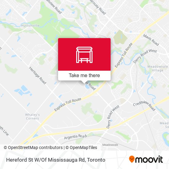 Hereford St W / Of Mississauga Rd map