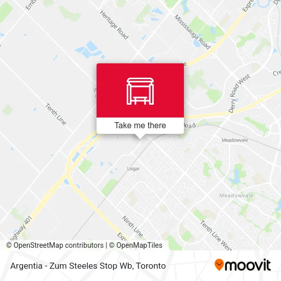 Argentia - Zum Steeles Stop Wb map