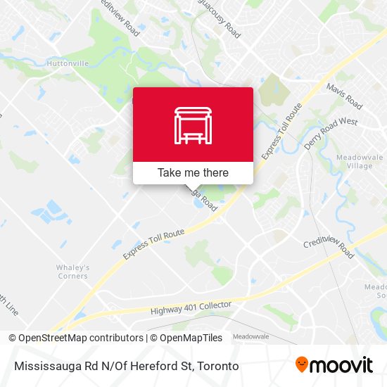 Mississauga Rd N / Of Hereford St map