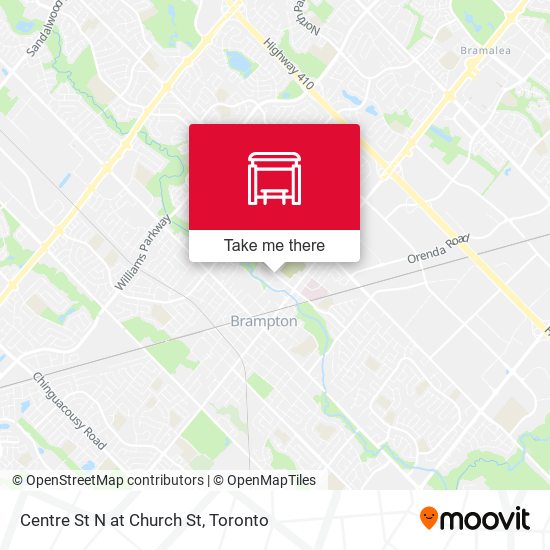 Centre St N at Church St map