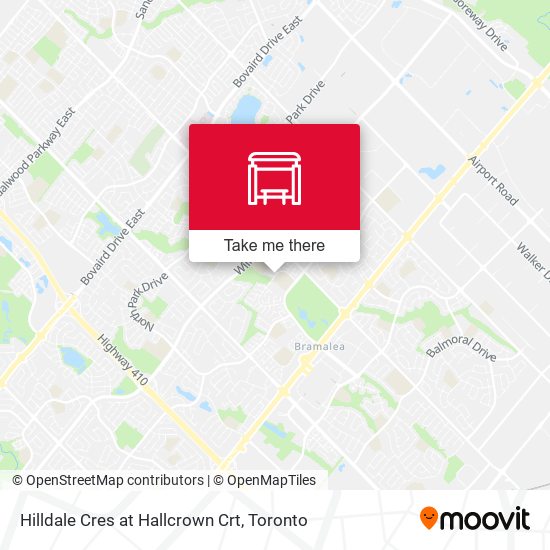 Hilldale Cres at Hallcrown Crt plan