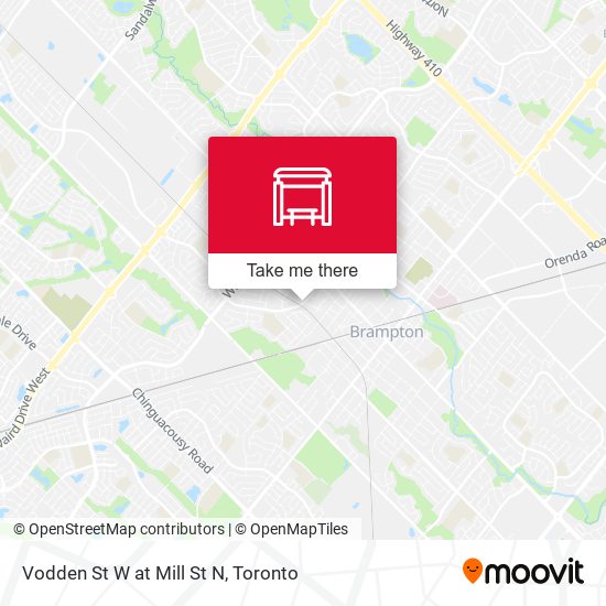 Vodden St W at Mill St N map