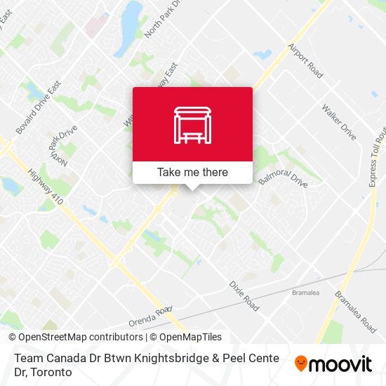 Team Canada Dr Btwn Knightsbridge & Peel Cente Dr map
