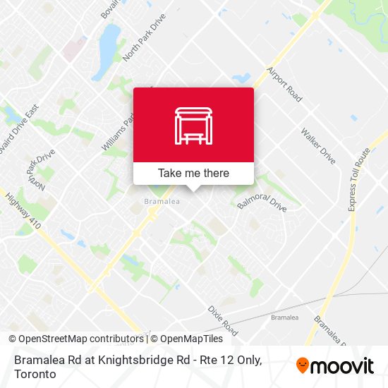 Bramalea Rd at Knightsbridge Rd - Rte 12 Only map