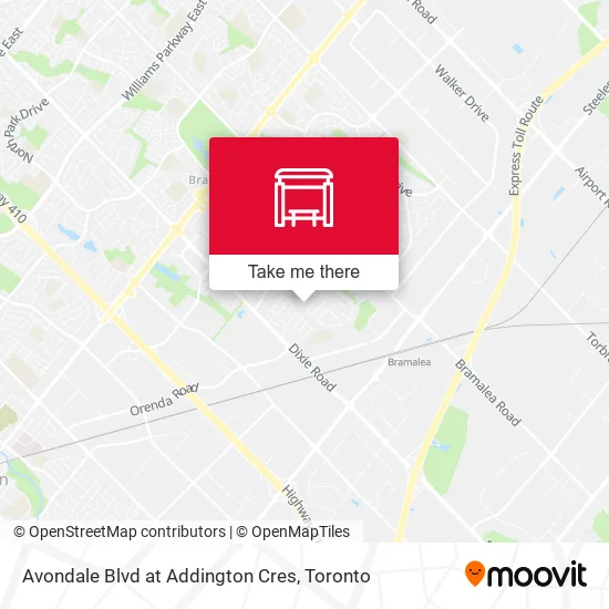 Avondale Blvd at Addington Cres map