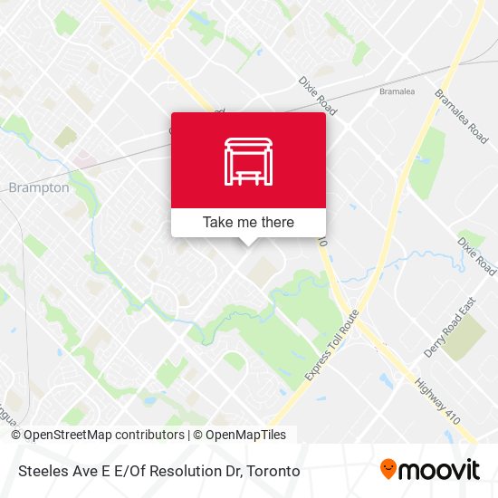 Steeles Ave E E / Of Resolution Dr map