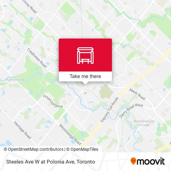 Steeles Ave W at Polonia Ave map