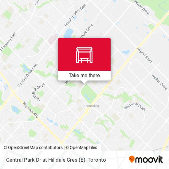 Central Park Dr at Hilldale Cres (E) map