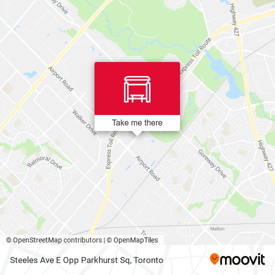 Steeles Ave E Opp Parkhurst Sq map