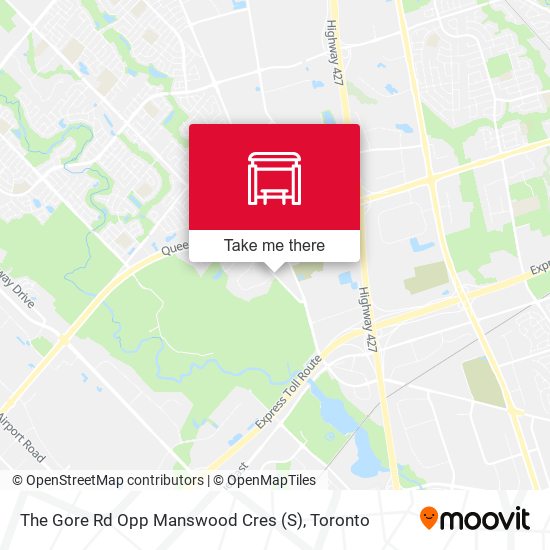 The Gore Rd Opp Manswood Cres (S) map